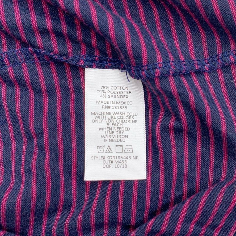 NWOT SOCIALITE Striped Front Twist Keyhole Dress L - Picture 5 of 6